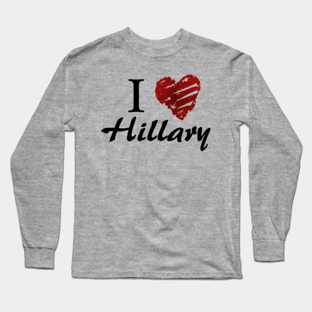 I love Hillary Long Sleeve T-Shirt by ESDesign